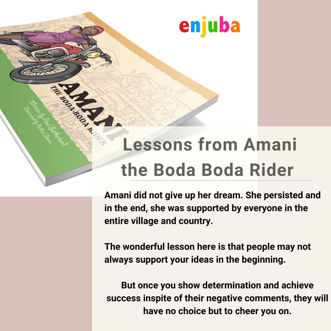 We have titles like Amani, the boda-boda rider that uses the story of a young girl who goes against all odds to become a boda-boda rider, a trade believed by many, to be a reserve for the men. 
#BookGivingCampaign2023 #Booksarebae #reading #books4ruralchildren
4/🧵