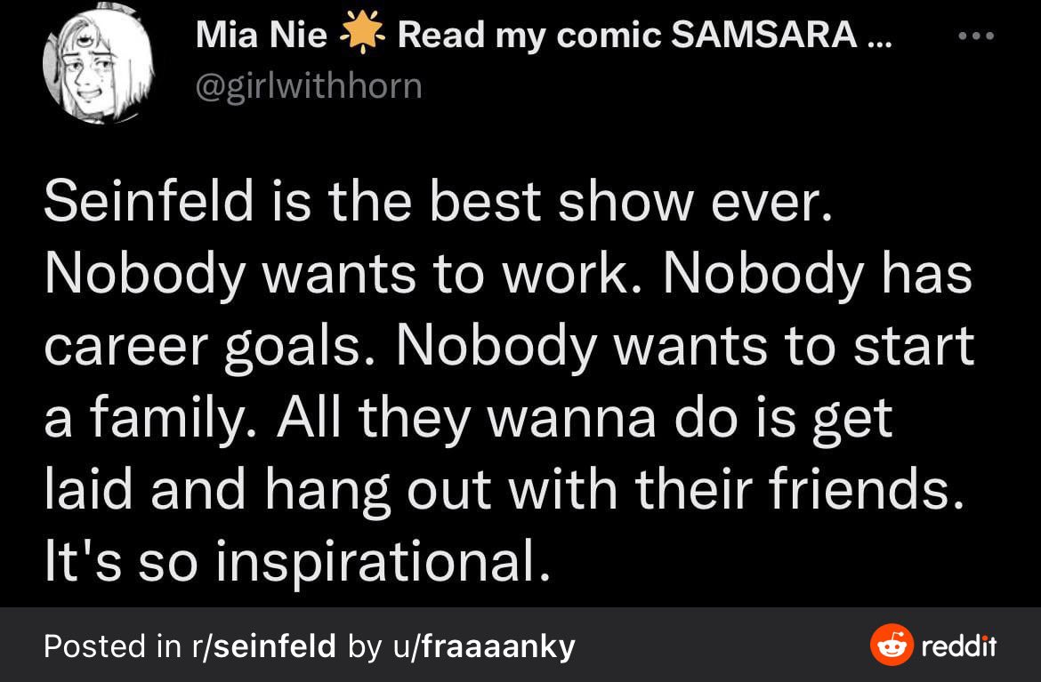 NancyETr's tweet photo. Seinfeld https://t.co/yDEqutIusH
