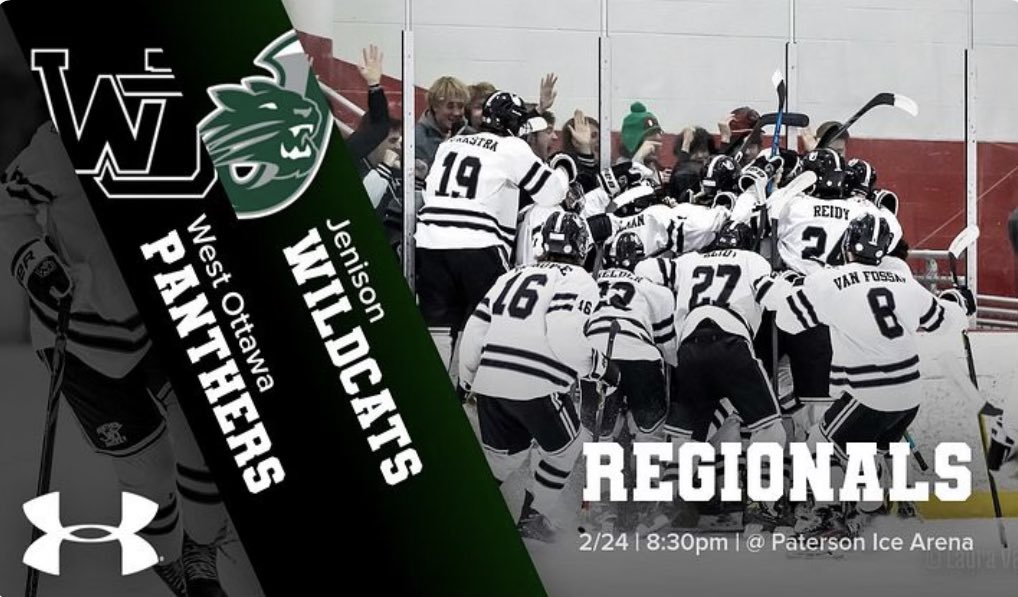 wopantherhockey's tweet photo. Finally! Playoffs start today!  8:30pm at Patterson Ice Arena in GR!  GO WO! @WOPublicSchools @wopanthers @wo_blackhole @WOHS_AT @blackriverrats @hcmaroons @MichHSHockey @statechampsmich @SeanPBali @MHSAA @DanDAddona https://t.co/Dq7btljxal