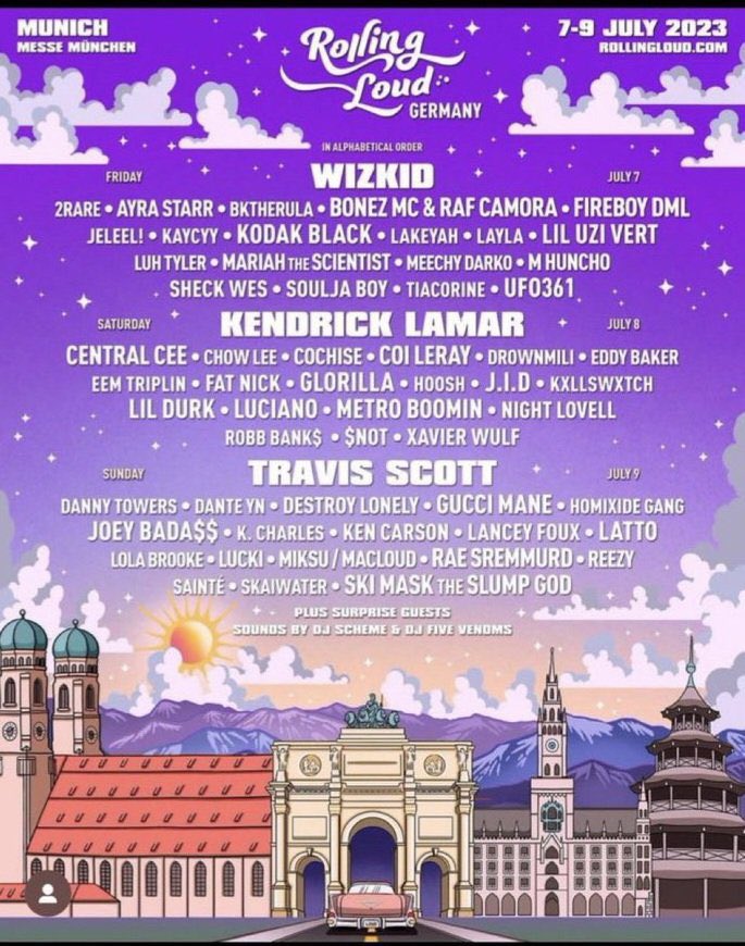 Wizkid , Afrobeats's greatest artiste of all time is to headline Rolling Loud Germany July 7 , 2023 ..... IT'S GONNA BE MAGICAL 🔥💜🦅