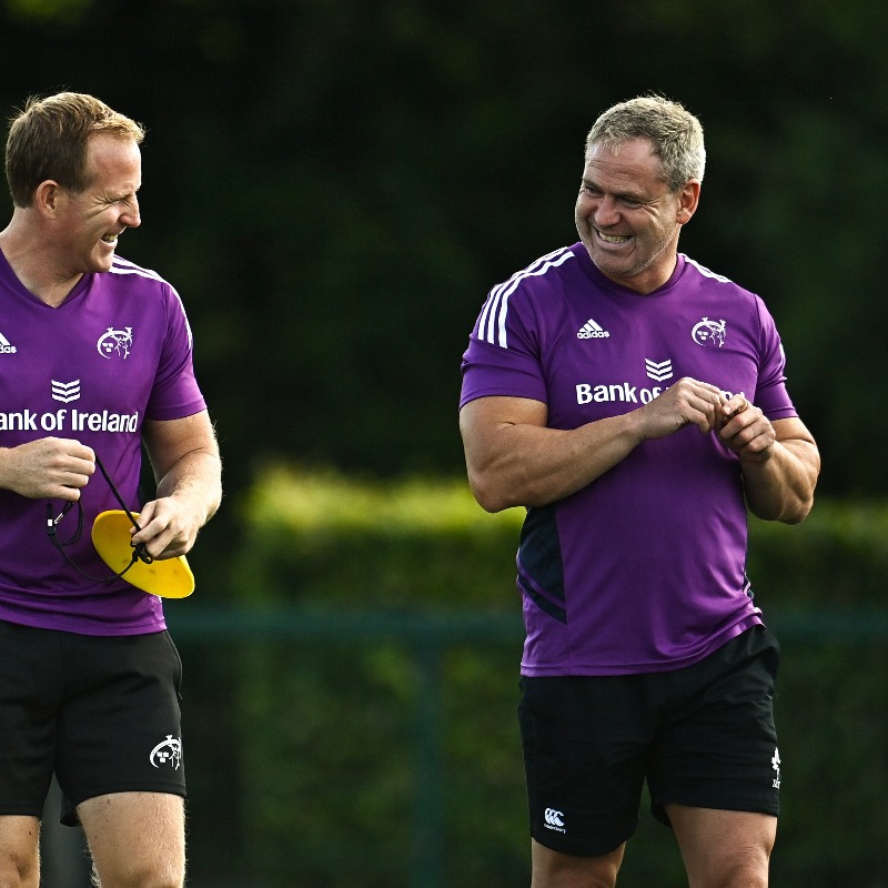 Munsterrugby's tweet photo. Munster Rugby are devastated to learn of the passing of Tom Tierney.

A former Munster player, Tom is our National Talent Coach &amp; previously coached Ireland Women, @GarryowenFC &amp; @CorkConRugbyFC.

Thinking of his wife Mary, daughters Isabel and Julia and wider family &amp; friends 🌹