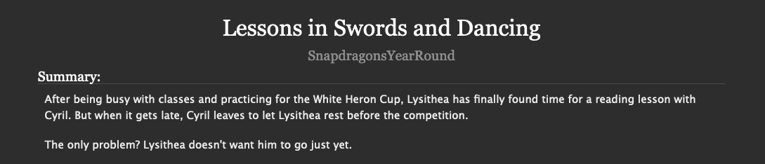 Another Cysithea fic! This one is a fic raffle reward for the contributors who participated in the <a href="/CyrilCYL7/">Vote Cyril for CYL7</a> event, and this is for our wonderful artist yzderia! This prompt was fantastic, and I got to write yet another dancing fic jaja

FE3H, 1k words. Link in tweet below!