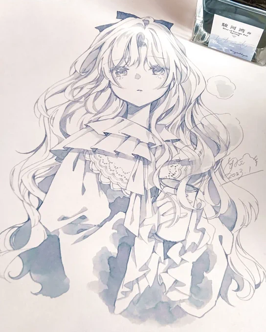 #アナログ絵で魅せてみよ1色で魅せる世界 