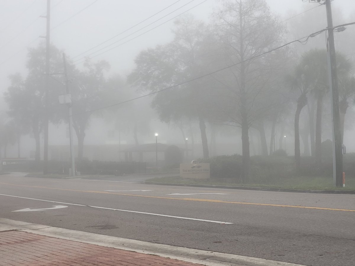 Very #foggy this morning in #CentralFlorida with poor visibility.  Felt like I was driving through @SilentHill. Please drive cautiously with headlights on. #FoggyDay #DriveSafe #DriveSafeFlorida #DriveSafely #ArriveAlive @weshweather @weatherchannel #FoggyWeather