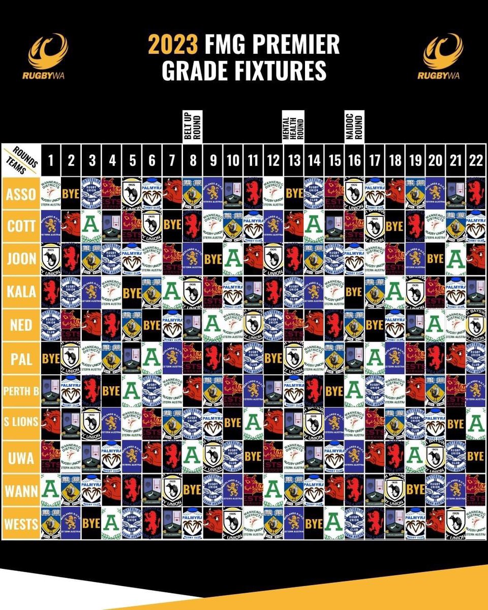 Season 2023 calendar