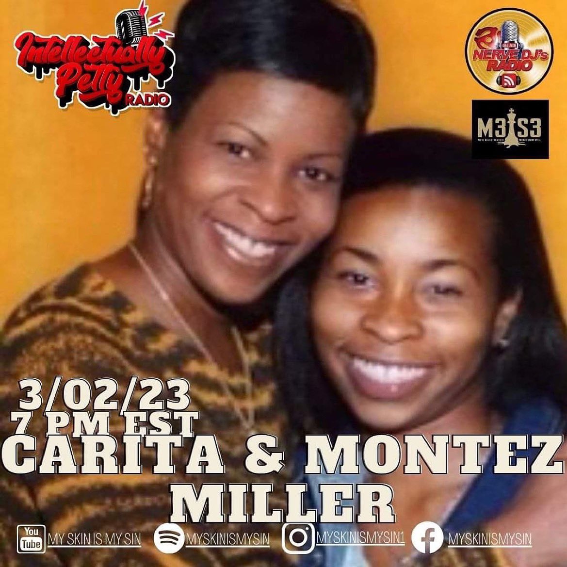 I can’t wait this is going to be epic 🤗🤭🥰💅🏽💃🏽👂🥹
@MySkinIsMySin1 
The first family of management @caritamontezmiller @MontezMiller will be joining the conversation NEXT Thursday at 7pm EST #ladywiththegoldenear #management #legend #detroit #nervedjs #intellectuallypettyradio