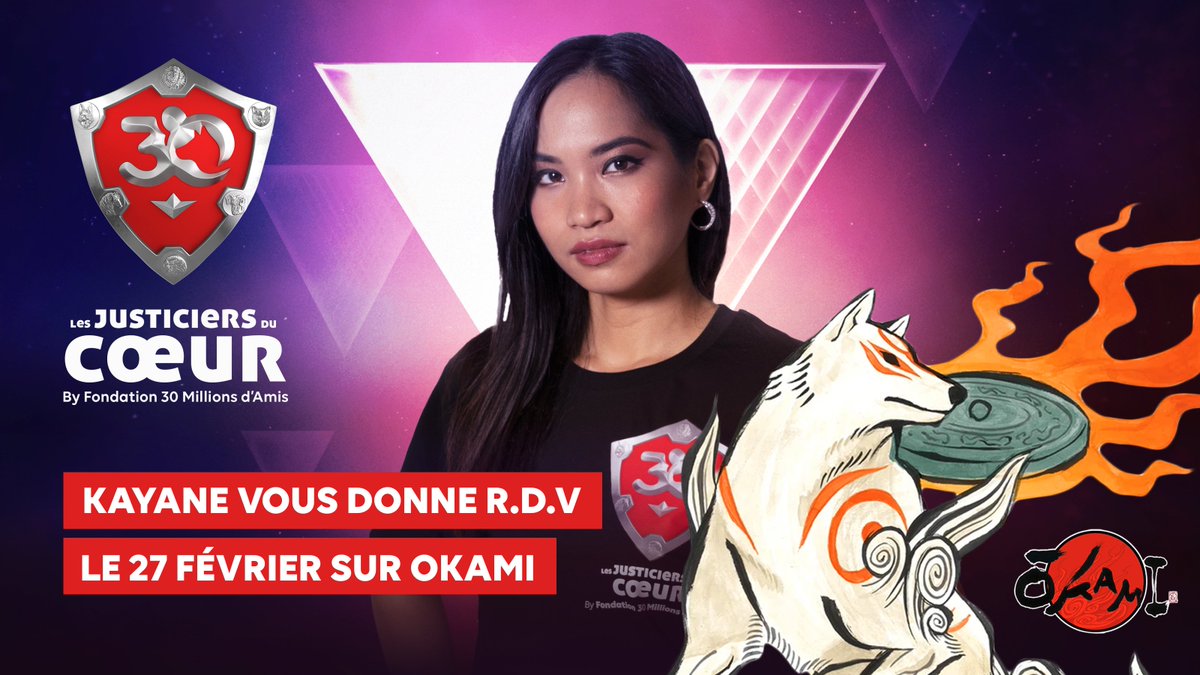 Retrouvez <a href="/Kayane/">Kayane</a> le 27 février à 18h pour un live sur le jeu vidéo Okami ! 🥰

➡️ twitch.tv/kayanetv