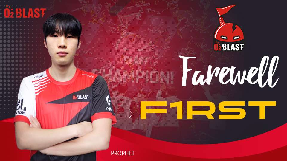 O2_Blast's tweet photo. [Fare well our Coach]

Fare well , F1rst !

O2 Blast의 F1rst (김대경) 코치가 새로운 꿈을 펼치기 위해 상호 합의 하에 오투블래스트와의 계약을 종료하였습니다.
앞으로 멋진 꿈을 펼치면서 환상적인 미래를 만들어갈 F1rst 코치를 진심으로 응원합니다. https://t.co/OB16WLuWby