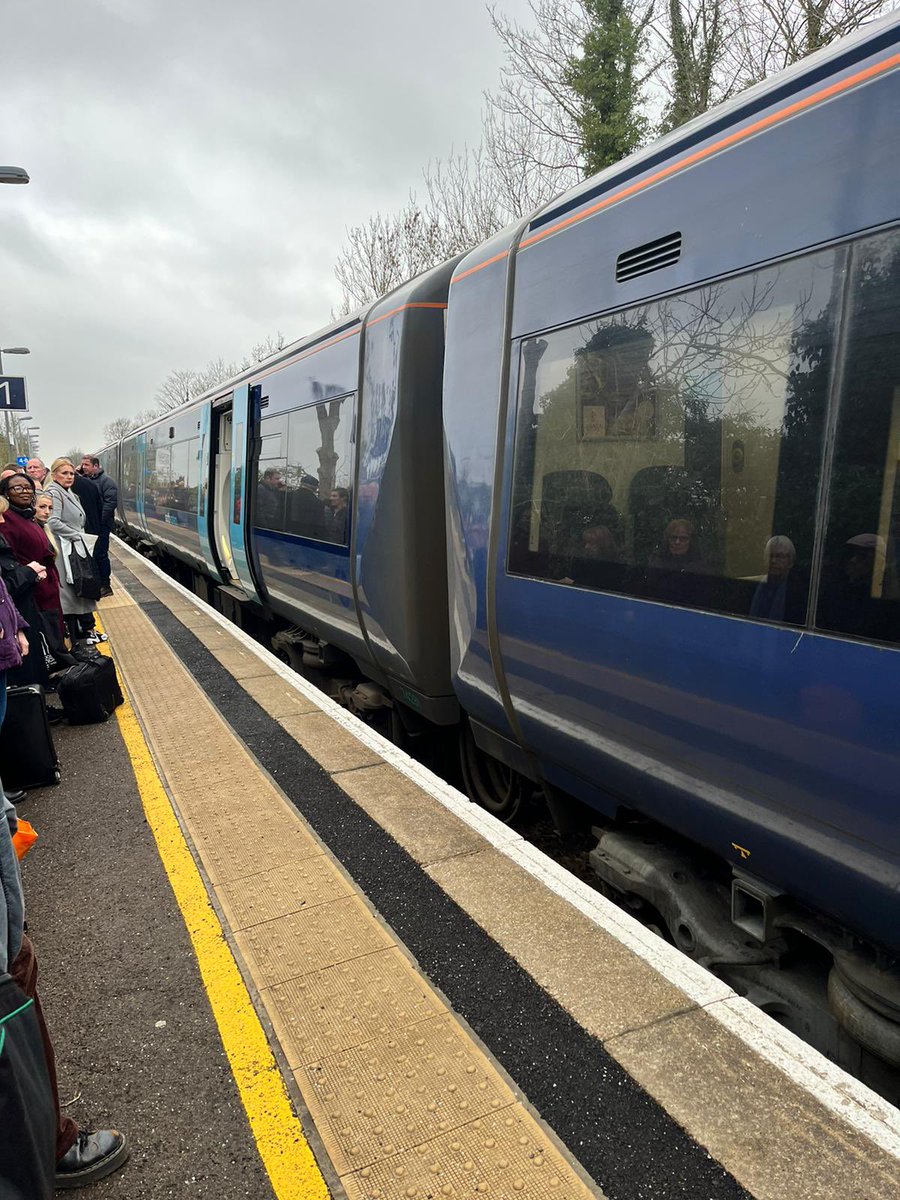 russieb's tweet photo. @Se_Railway @poshboi16 People just sat on the platform at Marden waiting for an update. My mother is likely to miss her connection at Paddington now!! @Se_Railway https://t.co/MIo9m84V7a