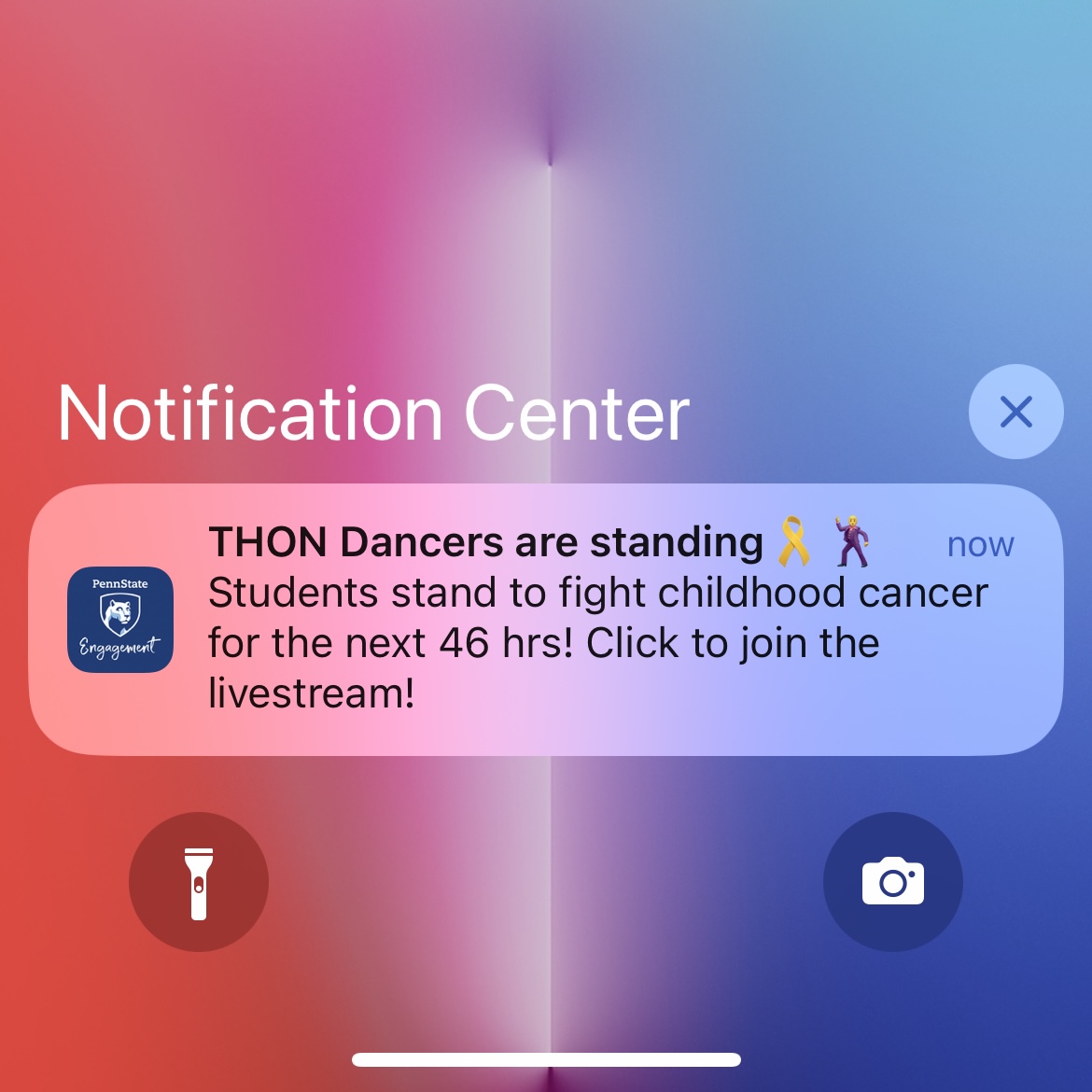 Last weekend, <a href="/THON/">Penn State THON™</a> used our app to send a series of push notifications to <a href="/penn_state/">Penn State</a> students, connecting thousands of users to its livestream and donation pages.

We're proud to offer universities an app that reaches students in new and powerful ways. 📲💡

#studentsuccess