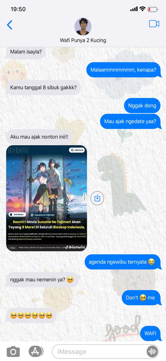 matchacioya's tweet photo. —kamu tanggal 8 sibuk gak?
a jeon wonwoo one tweet au
based on korelasi au #draftacel
©matchacioya, 2023 https://t.co/I9JPUIX0Xi