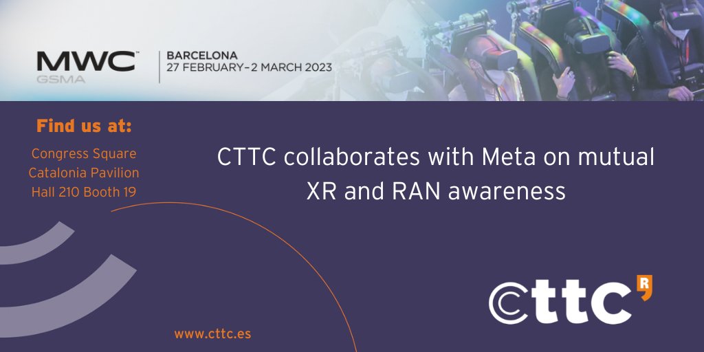 CttcTech's tweet image. Industrial collaboration with Meta on XR-awareness in RAN and RAN-awareness in XR application. More Info:🔗bit.ly/3ZgC5hJ @meta @iCERCA  @meta #reality #networksimulator #ns3 #MWC23 #CTTC