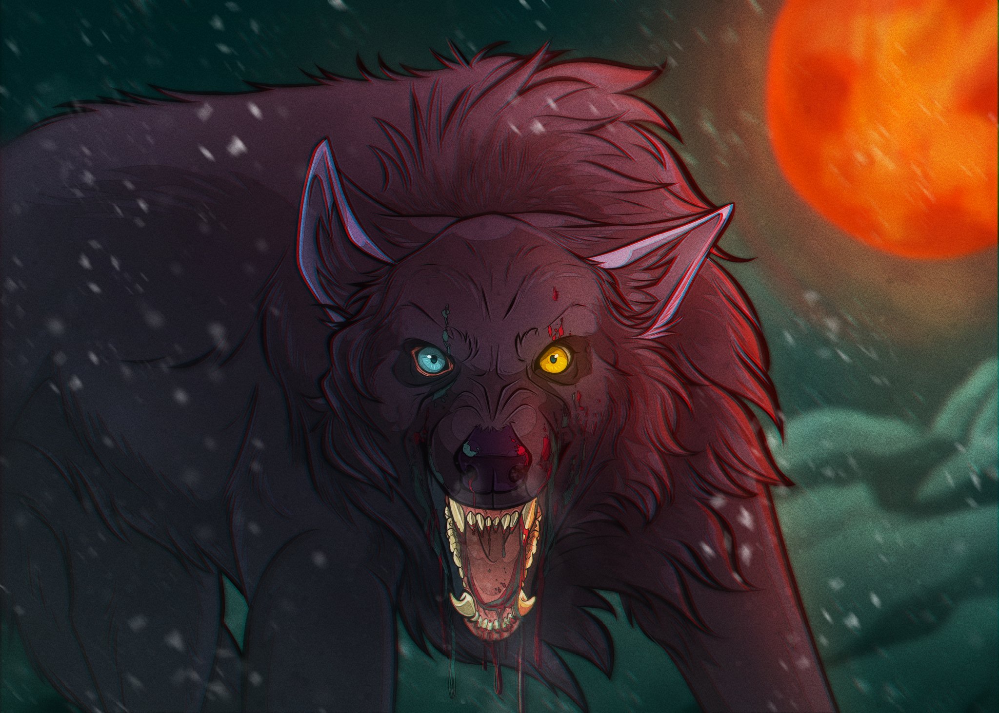 Angry Anime Wolf By Snowflake30091 On Deviantart  Draw Anime Angry Wolf   Full Size PNG Download  SeekPNG
