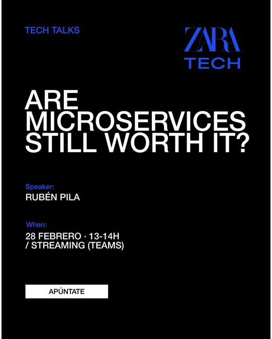 etsinfupv's tweet image. MICROSERVICES TALK #ZARATECH dlvr.it/Sjx2v2 empretsinf