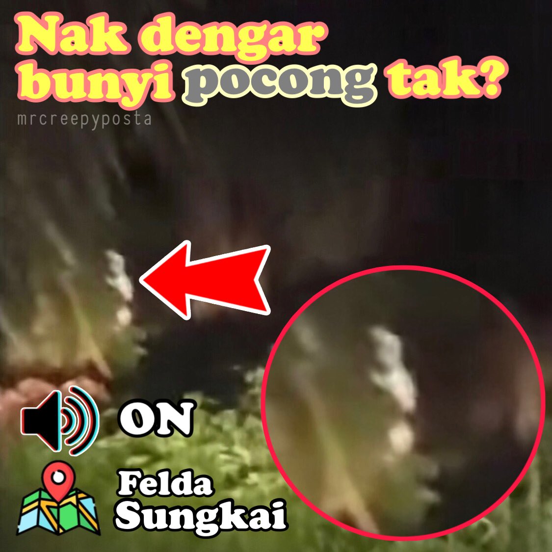 mrcreepyposta's tweet photo. JANGAN DENGAR WAKTU MALAM!!!
Selain berupaya terbang seperti daun kering ditiup angin, berlevitasi dan lompat galah, pocong juga mampu menghasilkan bunyi. 

Seekor pocong yang muncul di sebalik pohon kelapa sawit di sebuah Felda di Sungkai berjaya dirakam. 

Saksikan ↓ https://t.co/1xhRxT2gSh