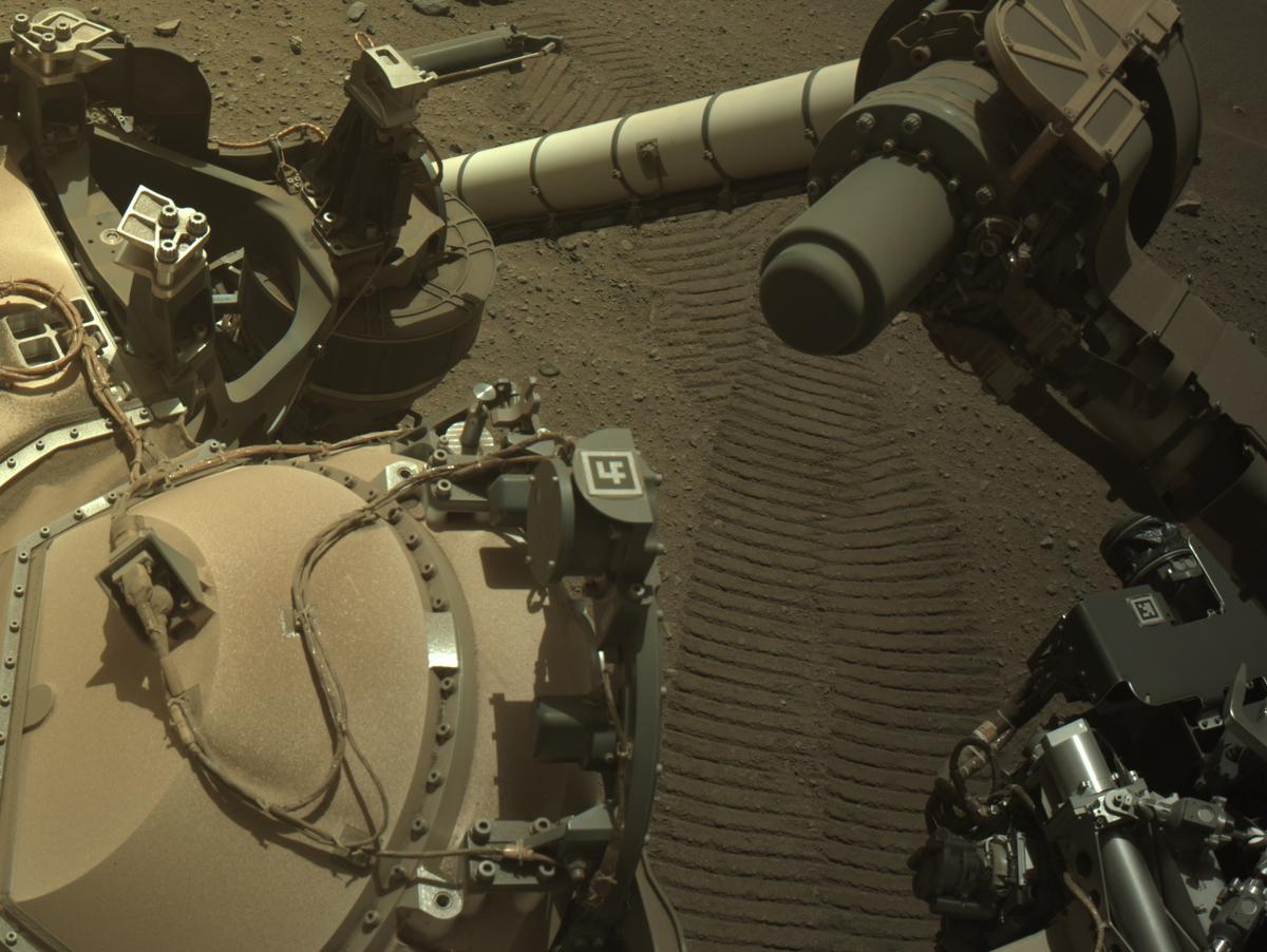 MarsMissionImgs's tweet photo. #PerseveranceRover image taken on #Sol705 at 2:00:01.158 PM with #Navcam #Mars #NASA #Space https://t.co/EIsQkSR7ur