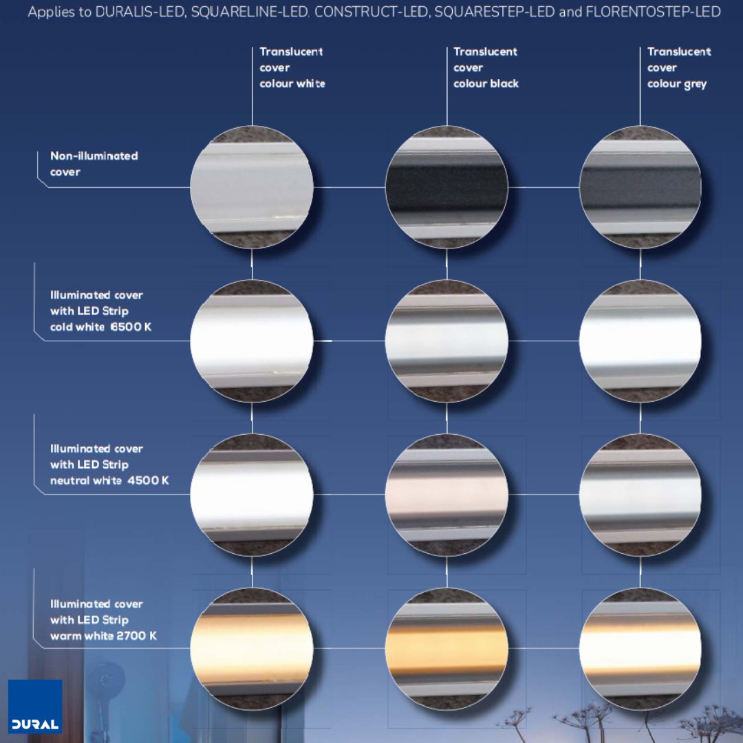 Dural_UK's tweet image. To finish the LED week off, we're showing the effect a different coloured cover can have on the overall look of the profile. 
Samples of all our LED profiles are available upon request.

#LEDWeek #DuralProfiles #FOCSamples #WhatsYourFavourite #HappyFriday