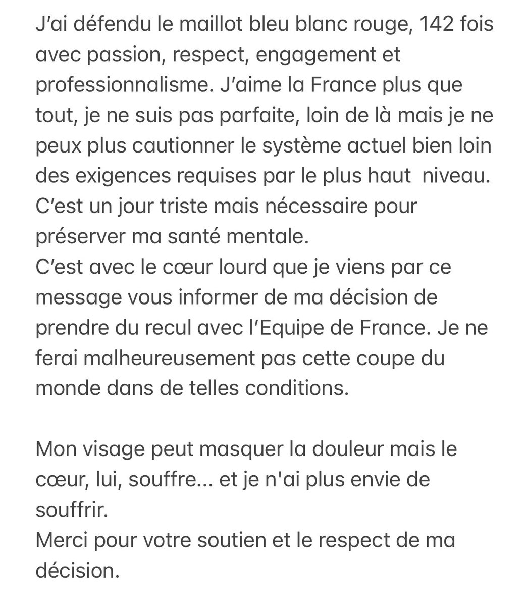 Merci pour votre soutien et le respect de ma décision. 🇫🇷