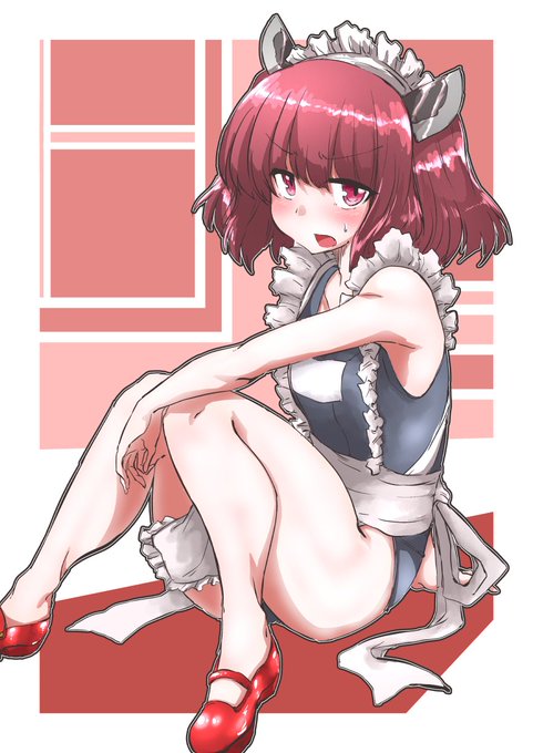 #きりたんキラキラ金曜日 
今日のスク水メイドです 