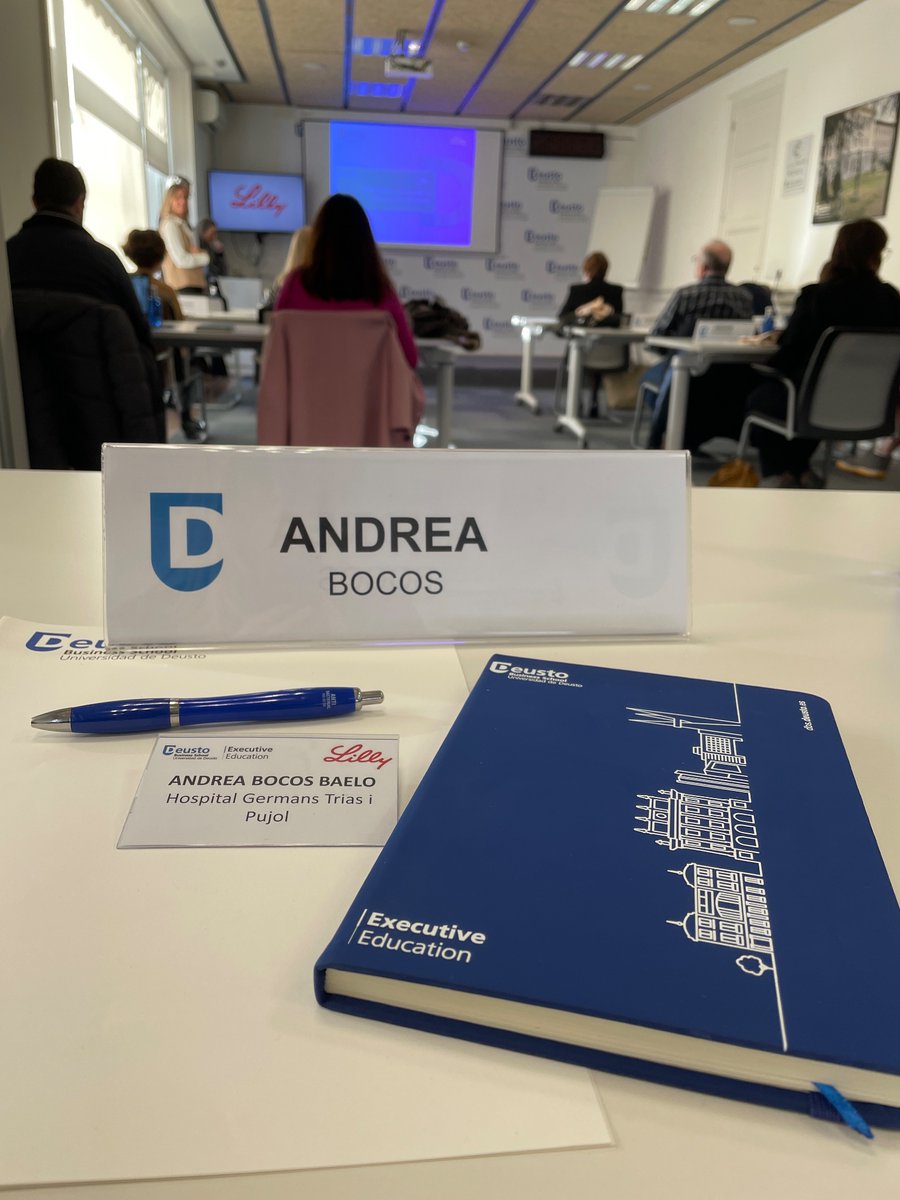 Andreabocos's tweet photo. Empezamos el día de formación, 7a edición de Fast track: Liderando la Innovación Sanitaria con @deustoDBS @LillyES  
De la creación a la implementación de ideas para aportar valor y mejoras en nuestros servicio y mejorar nuestra labor como FH https://t.co/IaEy8daQVM