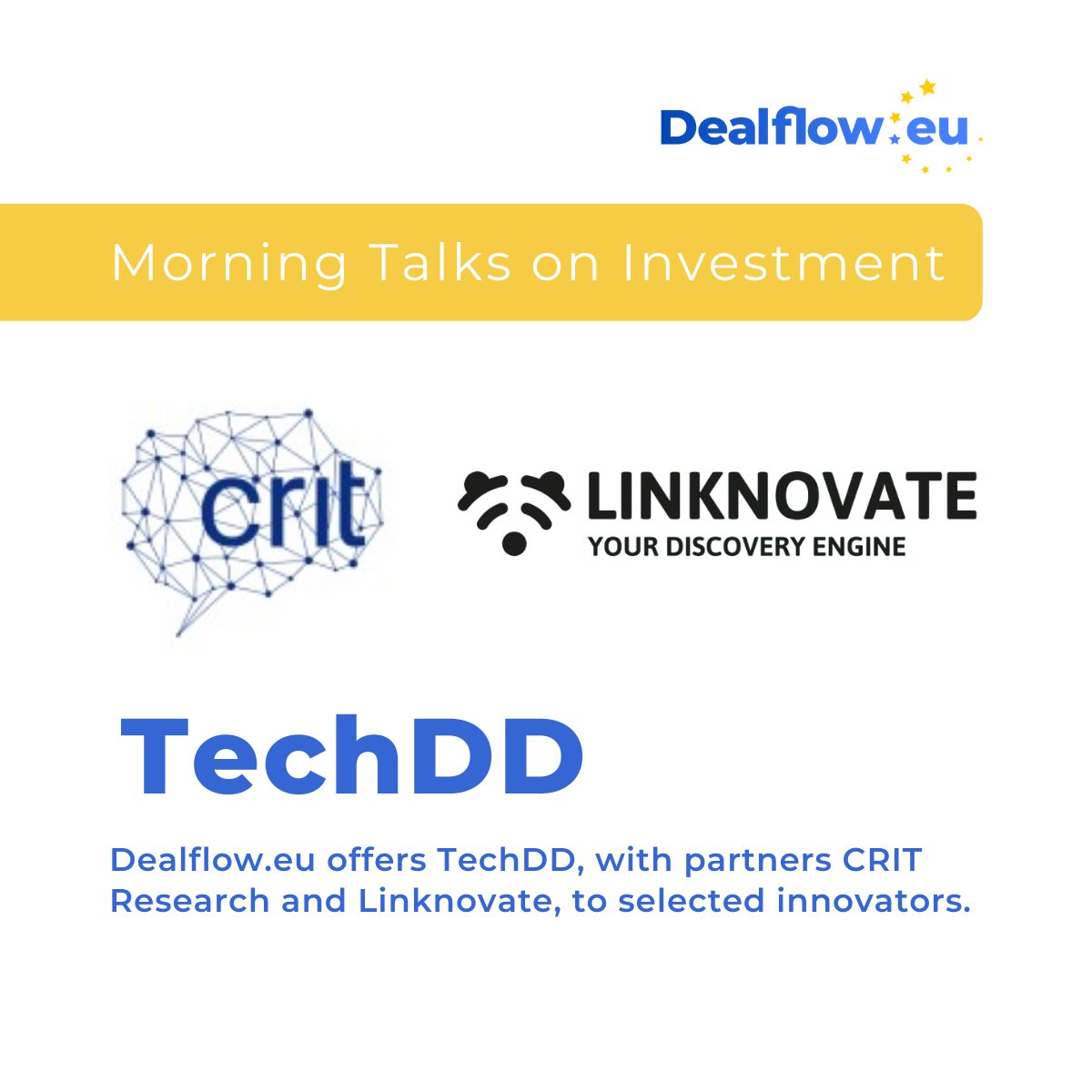 InnoRadarEU's tweet photo. ๐ Do you know what Technology Due Diligence isโ
Your company might need one!
โ
https://t.co/to60lPi14W offers #TechDD, with partners CRIT Research and @linknovate, to selected innovators.
โDiscover everything in the article we prepared for you: https://t.co/rJcWw5M3yJ https://t.co/M6Yl5QyH4g