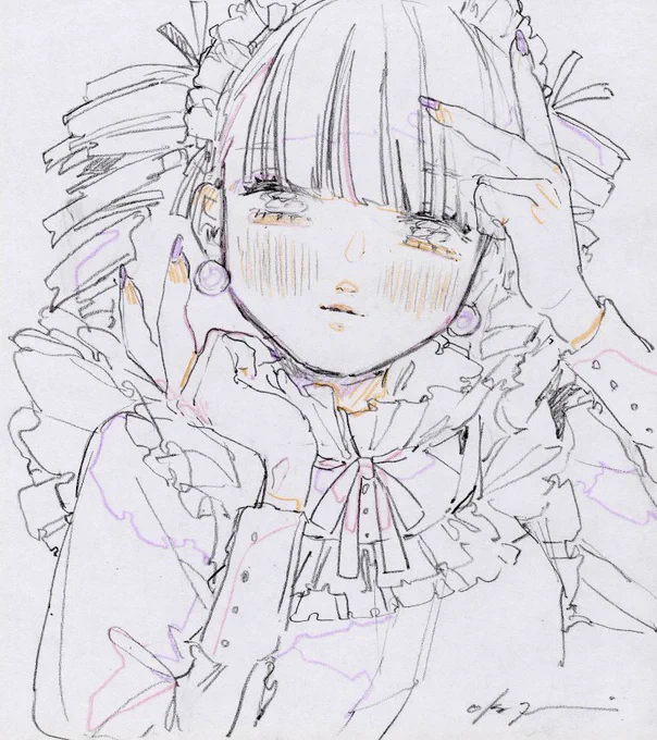 土筆座、色紙はメイドとねこの2点です#tsukushiza_work #tsukushiza 