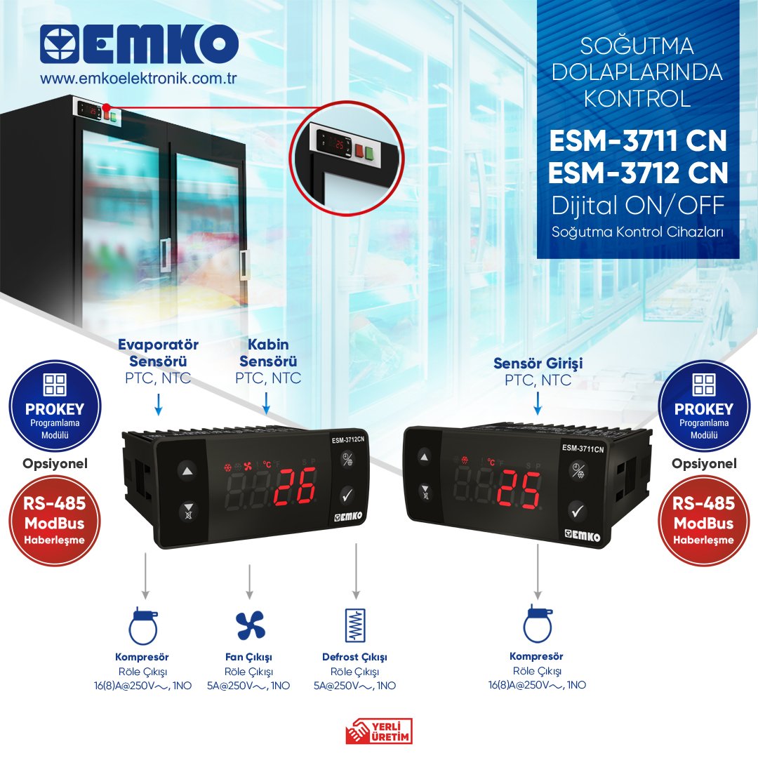 EmkoElektronik's tweet photo. Dijital ON/OFF Soğutma Kontrol Cihazları
(ESM-3711CN / ESM-3712CN)
Soğutma Dolaplarında Kontrol
https://t.co/I3gtFMiEN0
#emkoelektronik #Kabintipibuzdolabı #esm3712cn #esm3711cn #soğutma #efficiency #sustainable #innovation #foodsafety #Displaycases #Environmentally https://t.co/veqKd2bk6r