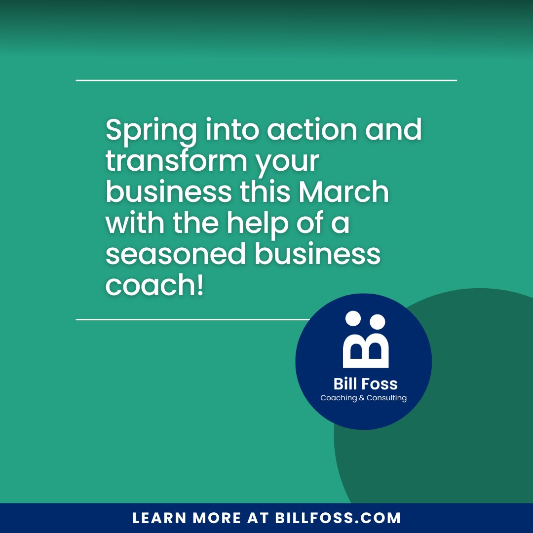 Don't let another month pass you by. Invest in your business success today! Call Me.

Learn more at: billfoss.com/baa

#CoachForRealtor #CoachingBusiness #OnlineBusinessCoach #SmallBusinessCoach #BusinessStrategyCoach #BusinessMindsetCoach #BusinessGrowthCoach