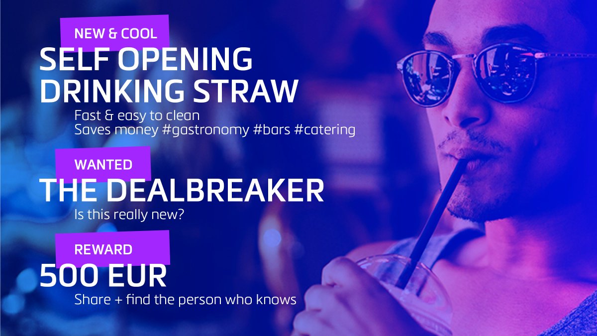 AVALANCHEResea1's tweet image. SELF-OPENING DRINKING STRAW -
500 EUR REWARD FOR THE DEALBREAKER

avalanche-research.de/en/self-openin…

Is our self-opening drinking straw really new?

#drinkingstraw #straw #cleaningdrinkingstraw #drinkingstrawcleaning #gastro #gastronomy #gastronomysupplies #bar #barsupplies #catering