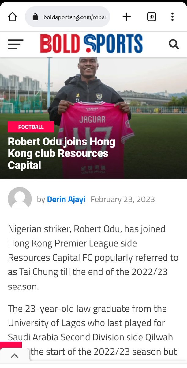 sportrepublic__'s tweet photo. Robert Odu joins Hong Kong Club Resources Capital.
https://t.co/b7gA1GsXXE
© ✍🏾 Bold Sports.
#RobertOdu #TheJaguar #Sportrepublic #JR9 #Jaguar9 https://t.co/LwxQJVQmCu