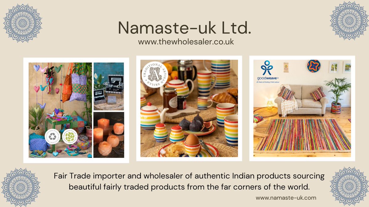 See our directory for further information:
 thewholesaler.co.uk/suppliers/ethi… 

#wholesale #indianfashion #indianproducts #indianhomedecor #homedecor