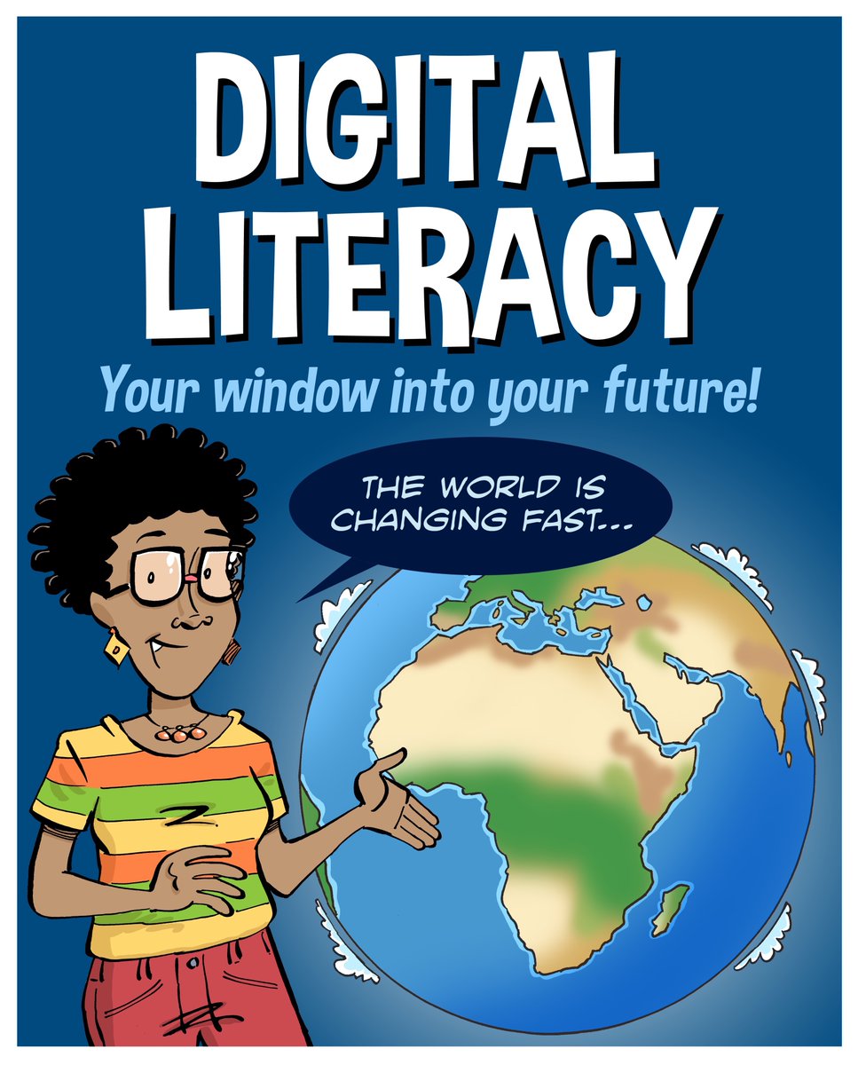 JiveMediaAfrica's tweet photo. The future is digital. Will you have what it takes?
Digital literacy builds competence and resilience for a fast-paced digital future. We created a comic with @unisa about the #digitalliteracy skills future-fit students need. #SciComm #ActivateAfricanKnowledge https://t.co/CES3Q8rdSw
