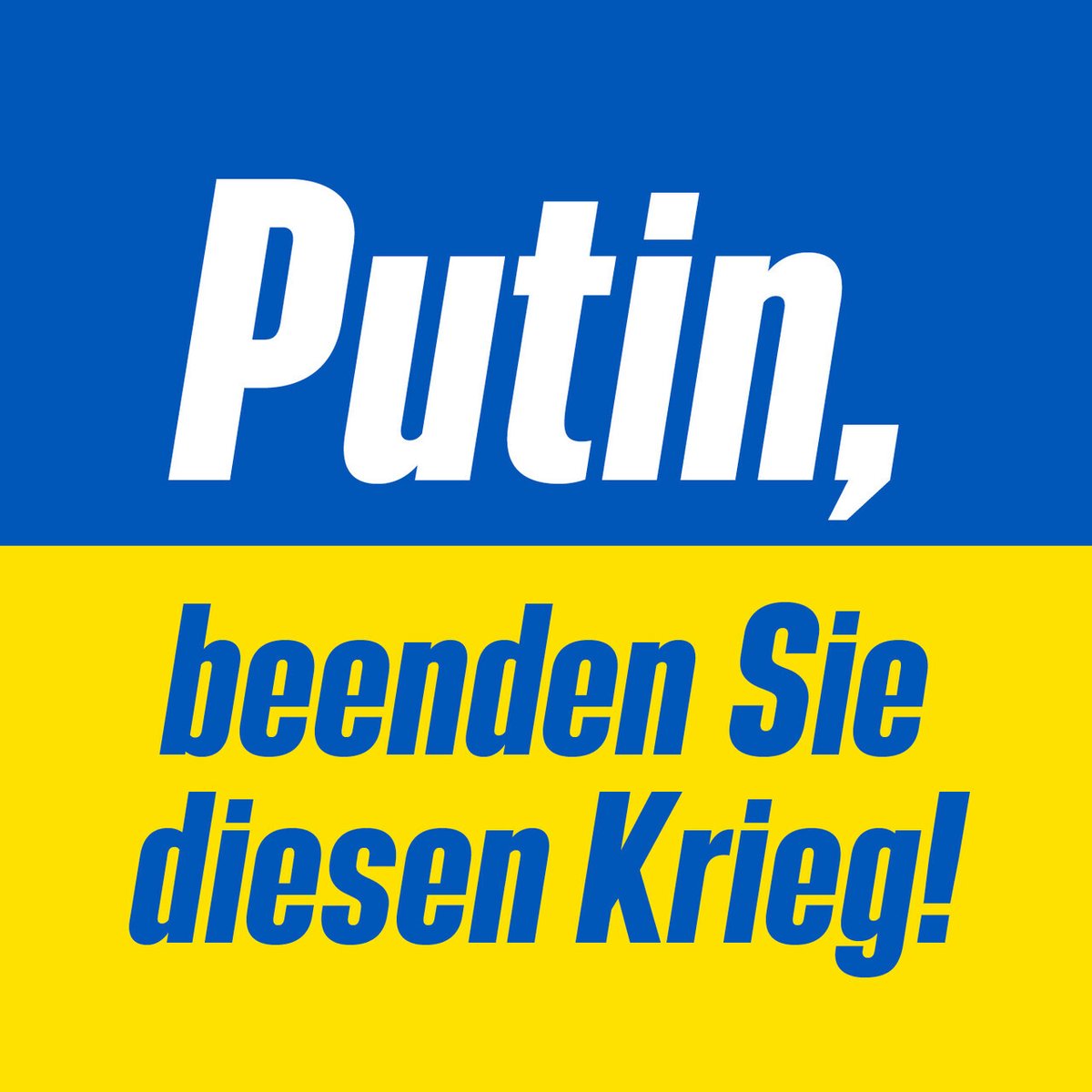 Seit einem Jahr verursacht Putins #Angriffskrieg unfassbares Leid in der #Ukraine. Es ist auch ein Krieg gegen die europäische Friedensordnung und das Völkerrecht. Wir stehen nach wie vor fest an der Seite der Ukrainer*innen.