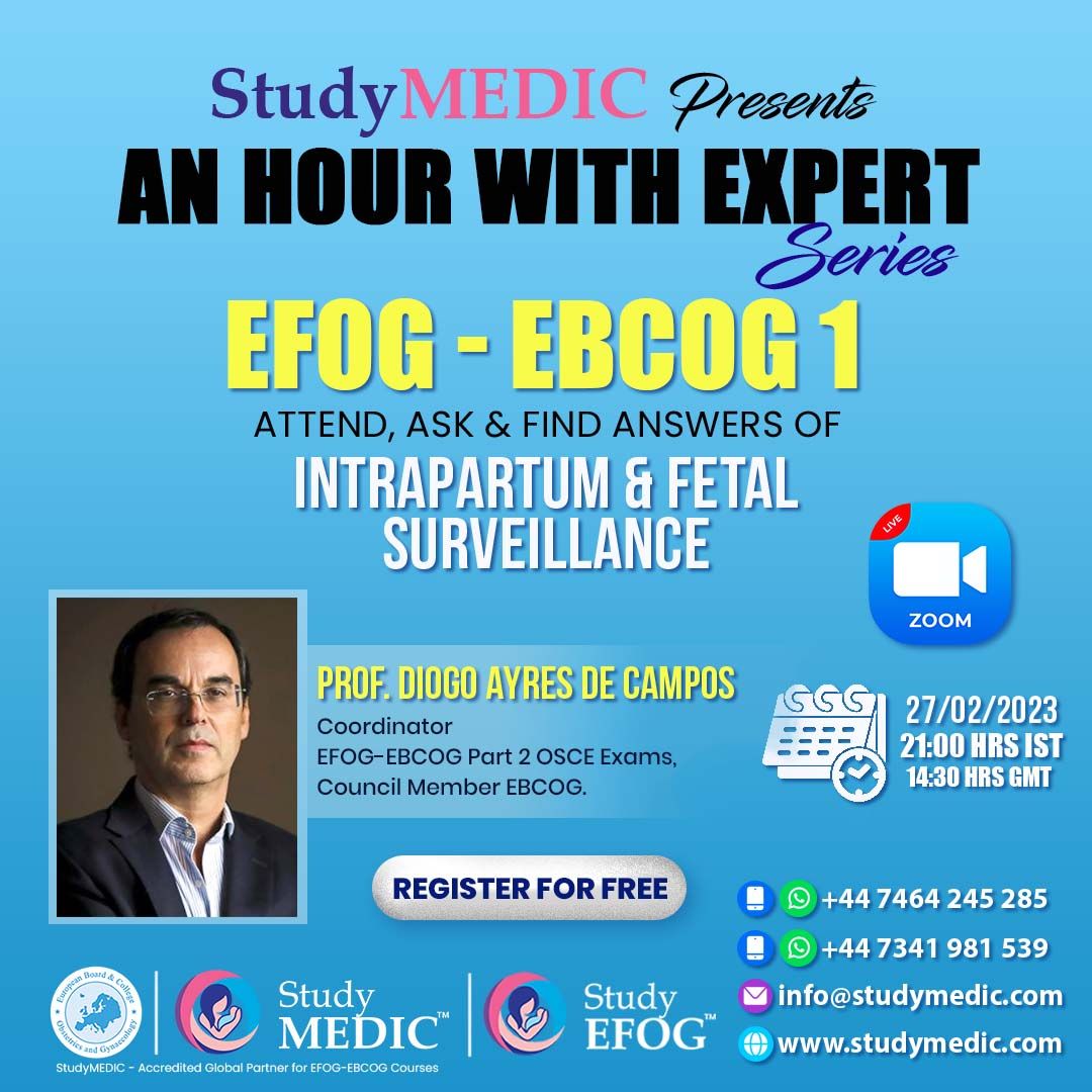 EBCOG_EU's tweet photo. Still studying for the Part 1 Exam? Join Prof Diogo Ayres-de-Campos on Monday for our third free preparatory webinar on Intrapartum & Fetal Surveillance. Register here: https://t.co/KtSxdW4xoy #EFOG #EBCOG #obgyntwitter https://t.co/zf1mNSYcYM