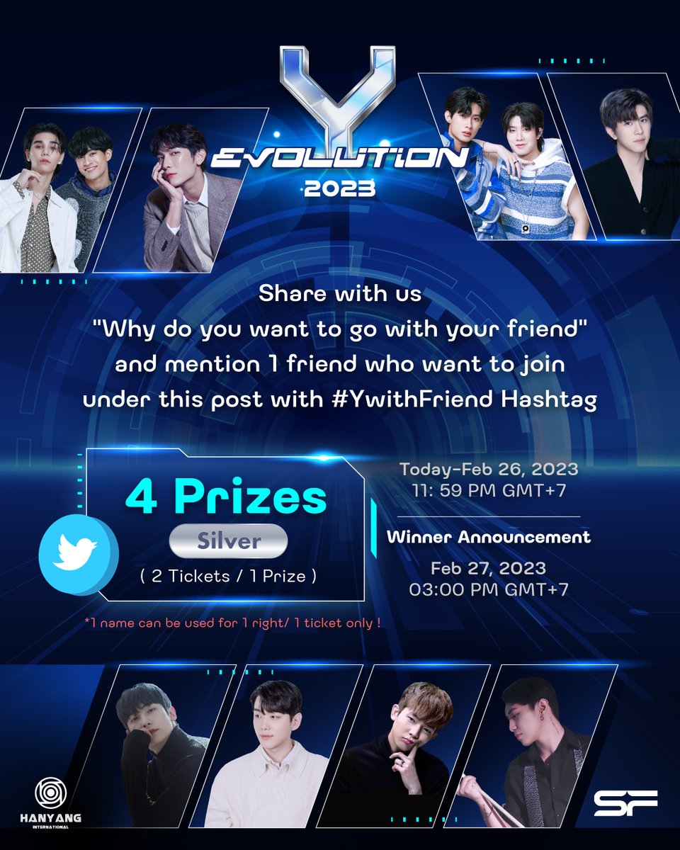 blcommunity_int's tweet photo. 📢Last chance to win Silver Ticket for #YEvolution 2023 event with 4 Prizes (2 Tickets/ 1 Prize)

📝How? : 
📍Follow @Hanyang_int
📍Retweet &amp; Mention 1 friend you want to bring with you under this post and share with us “Why do you want to go with your friend” with #YwithFriend https://t.co/69kvsPewVc