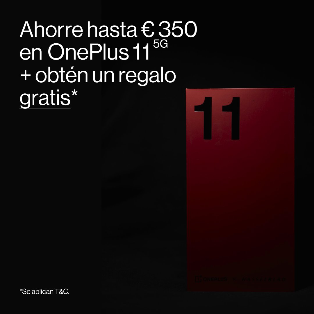¿Es nueva temporada de teléfonos? Intercambia el tuyo hoy y obtén hasta 350 euros de descuento en OnePlus 11.

oneplus.com/oneplus-11