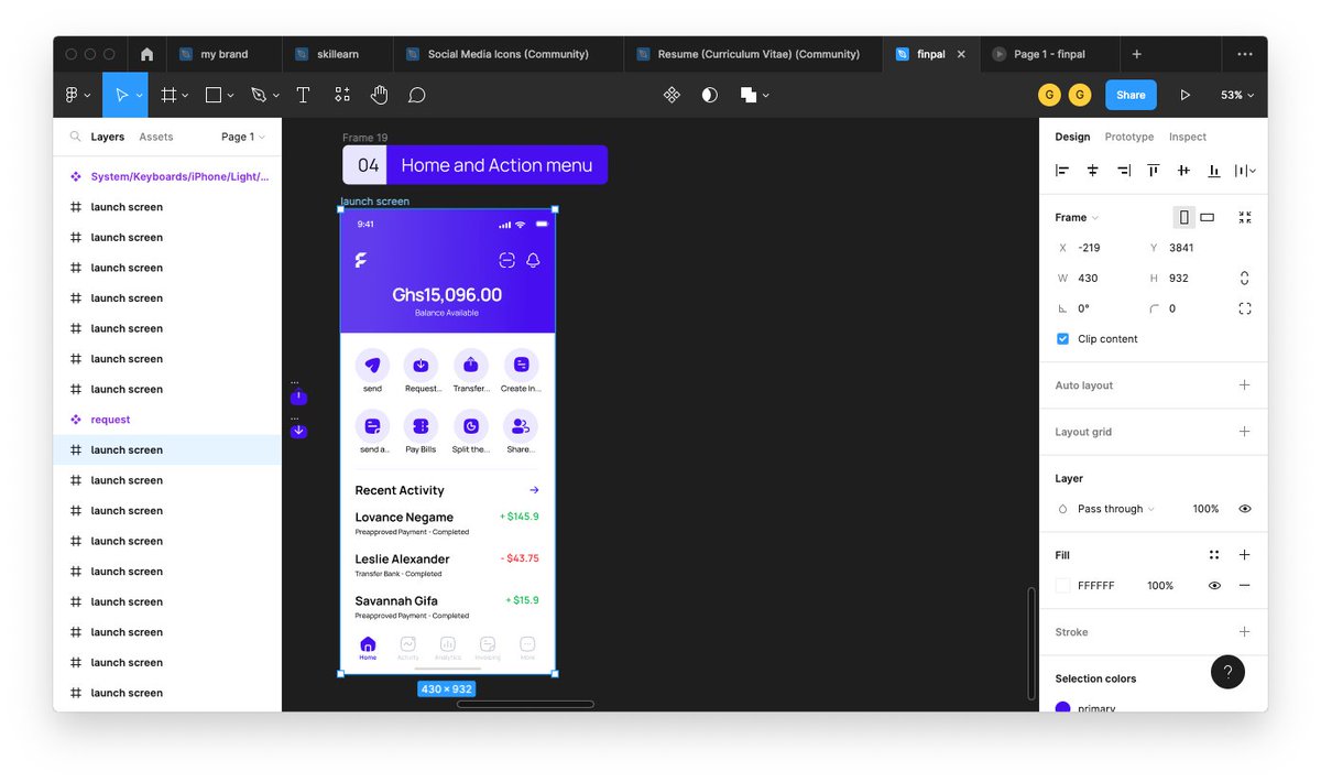 thekwamebrand's tweet photo. Introducing the sleek and user-friendly dashboard of FinPal finance app. Stay on top of your finances and investments like a pro! #FinPal #FinancialPlanning #UI #Dashboard #uiuxdesign #uidesigner https://t.co/09CvldLU9O