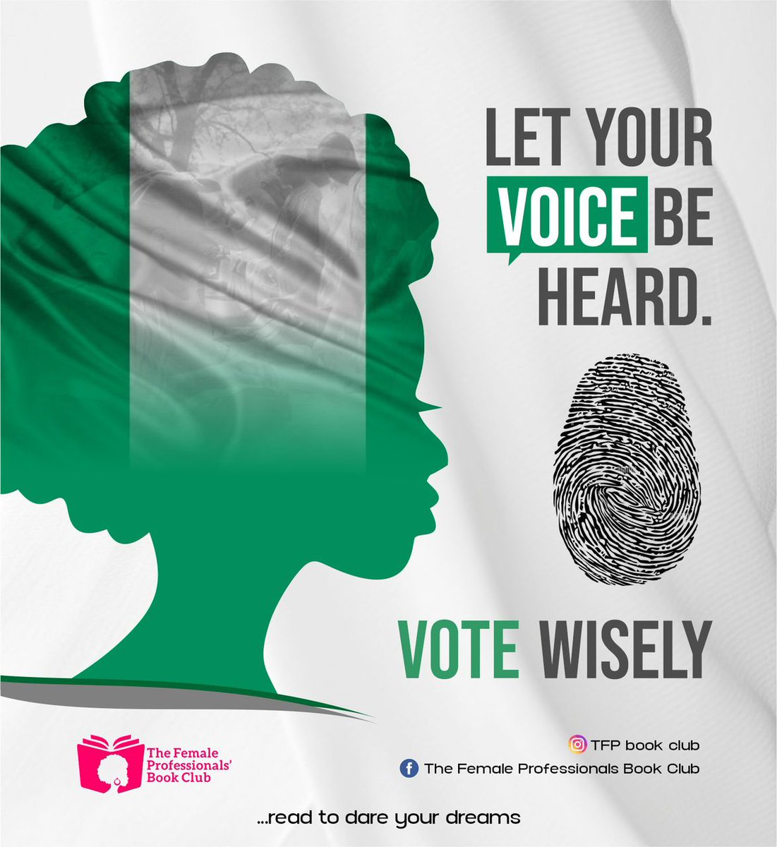 tfpbookclub's tweet photo. We will dedicate this weekend to activities at the polling stations. 

As you perform your civic responsibility tomorrow, please send in a photo of yourself at the polling unit with the name of the ward/polling unit,  location/state. 

We declare PEACE and a VIOLENT FREE election https://t.co/Oemozot78U
