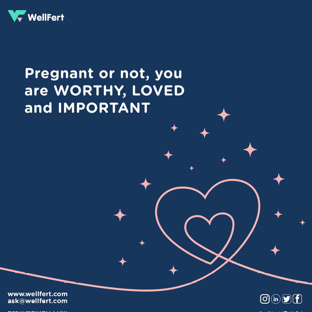 WellFert's tweet photo. This is just a reminder that you are whole as you...
#youareenough #ownyourstorywithwf #wellfert #wfcommunity #fertilitycommunity #fertilityexpert #fertilityfacts #fertilitytreatment #healthandwellness #infertilityawareness #infertilitytopregnancys #infertilityrisk https://t.co/TLwu7mc9sQ