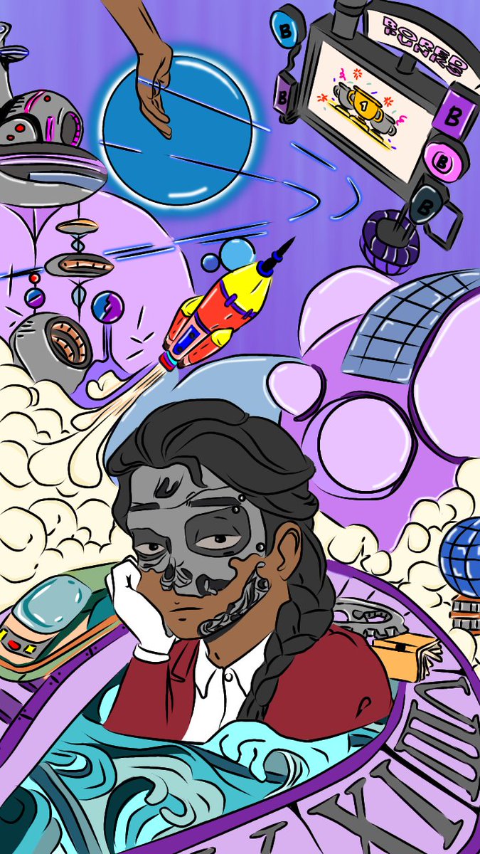 esangv_'s tweet image. This is my entry for #BPOSintothefuture of @boredpunksoc #NFT Art Contest🎨

I hope you like it! #bpos