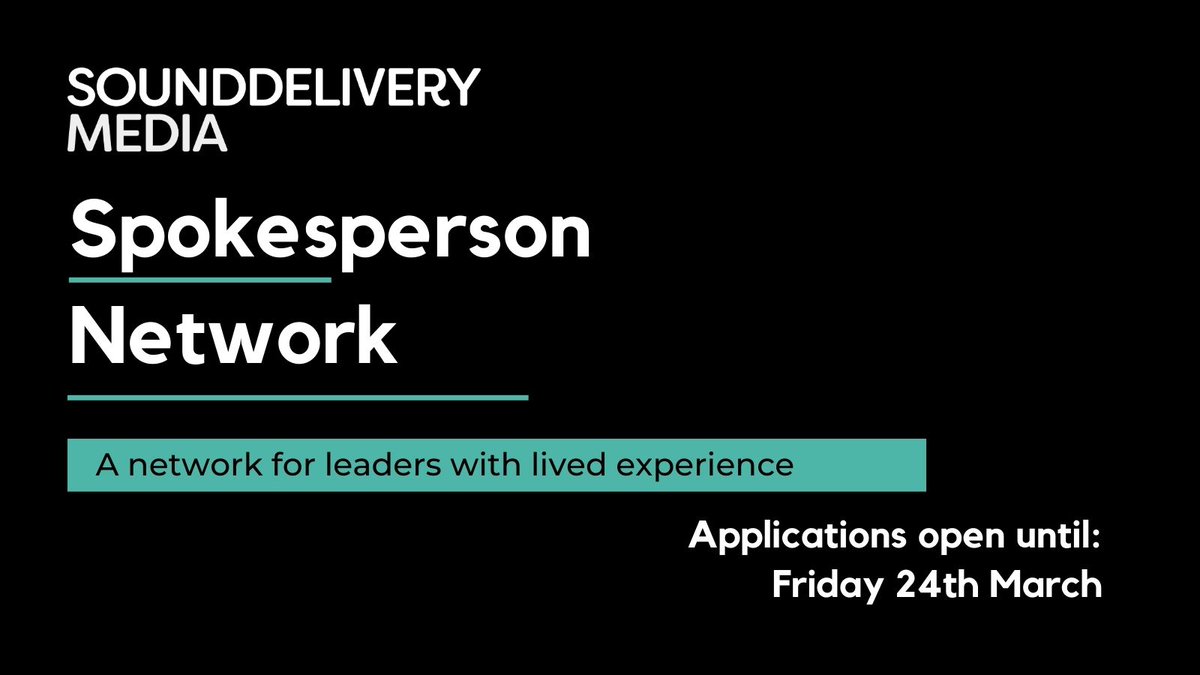 Thinking of applying to our Spokesperson Programme or know someone that should be - come along to our webinar on Tuesday 💫 We'll talk through the programme & application process & you can hear directly from members of the #SDMNetwork! Register here: us02web.zoom.us/meeting/regist…