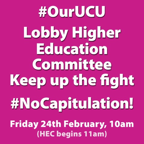 BrightonUCU's tweet photo. Our members voted to support today's lobby of #HEC.

Calling off our action this week and next was a strategic error. We demand that hard-hitting strike action is called to get this dispute back on track.

Keep up the fight! #AcceptNoLess #NoCapitulation #UCURising #UCUStrikes https://t.co/uXSctjleXF