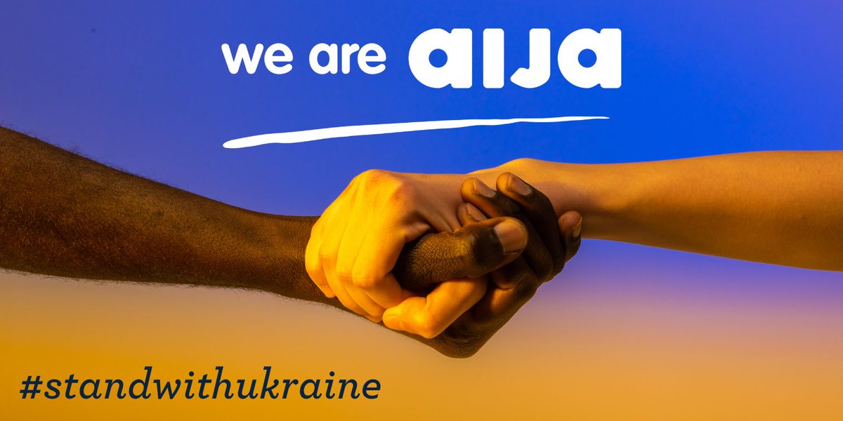 AIJAASSOCIATION's tweet photo. Today marks the first anniversary of the beginning of the military invasion of Ukraine by Russia.

AIJA calls for cease of this violation of any fundamental international rules, as well as significant harm to the core values of Human Rights.

📰✏️ https://t.co/xiEEzZKuEP https://t.co/Lj1CmU2ZXt