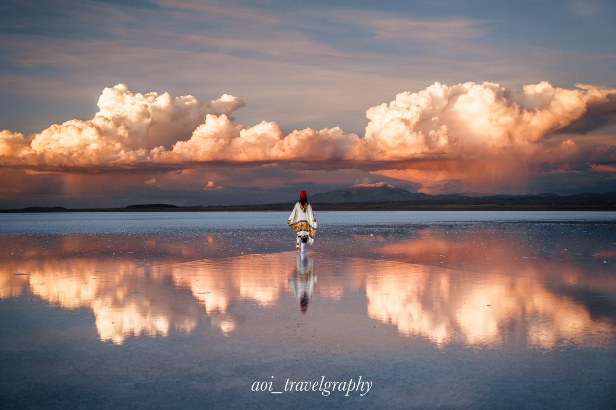 ウユニ塩湖で自撮りしてきた。
