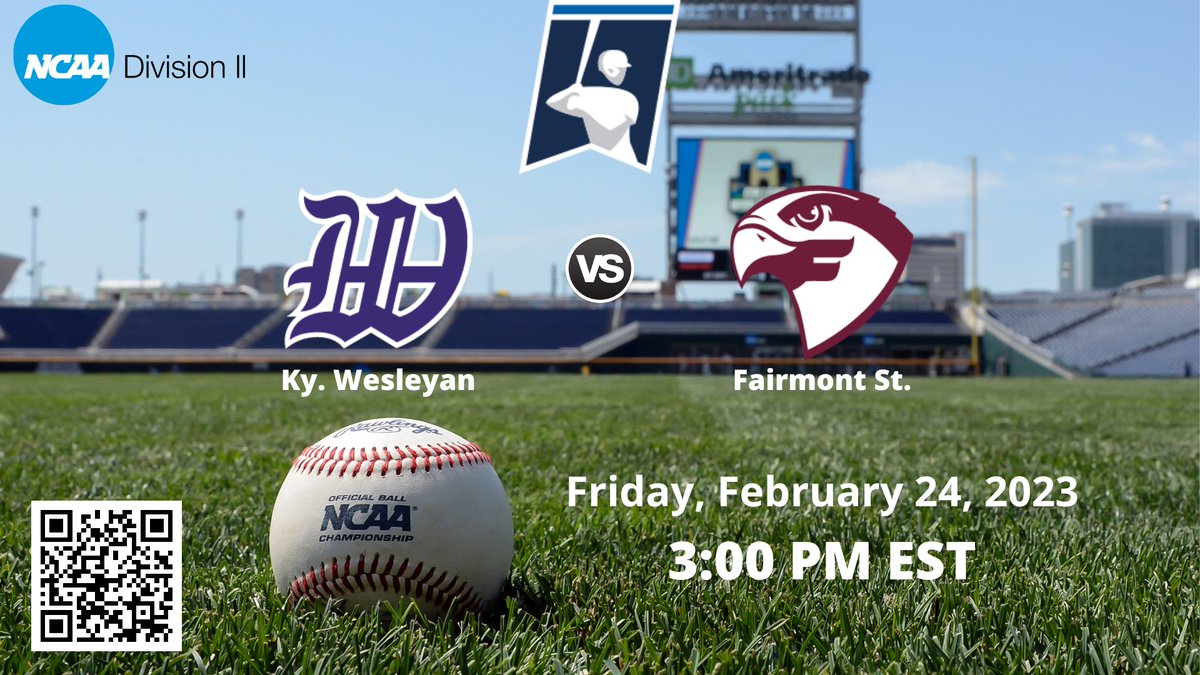baseball_dii's tweet photo. 3:00 PM EST
Ky. Wesleyan vs Fairmont St. | NCAA D II BASEBALL
🔗 https://t.co/t5WkbWfMGV
Friday, February 24, 2023
@KWCPanthers @kwc_baseball @WimberNick @_isaac_rose @todd6pop @Brandon_V237 @PuckettCody @kirkland_andrew @HunterHyen @SethWright5 https://t.co/3KcKmXsRk8