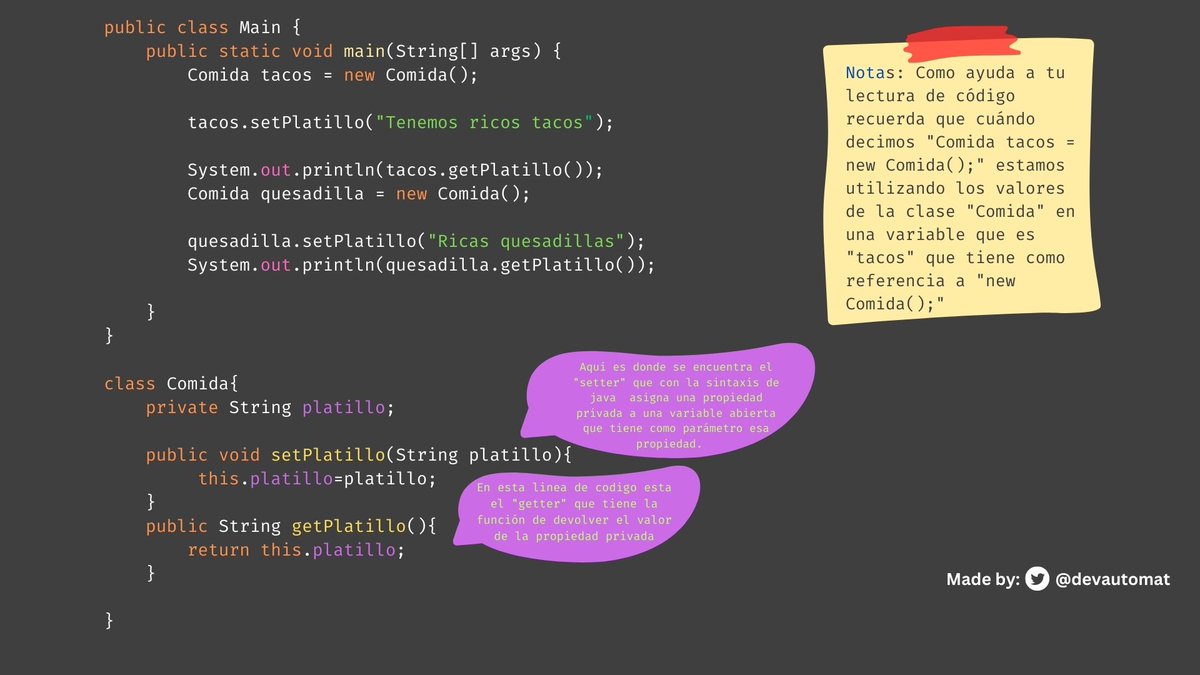 gaeldev_js's tweet image. La encapsulación fue el tema que repasé esta noche, tw me motivó a compartir mis notas así que aquí están:
#ProgramaciónOrientadaAObjetos #Encapsulación #tesci #development