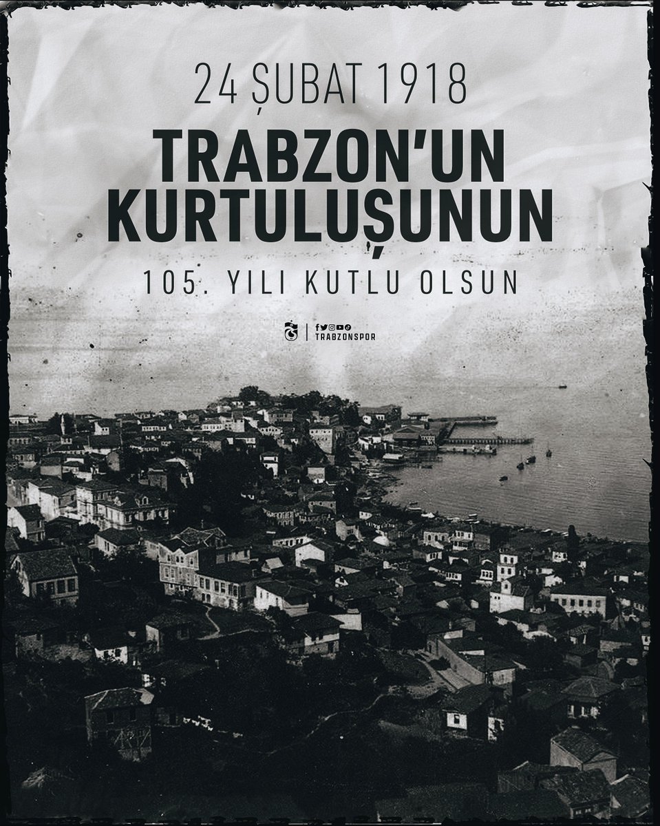 Güzel kentimiz Trabzon'un düşman işgalinden kurtuluşunun 105. yıl dönümü kutlu olsun. #24Şubat1918