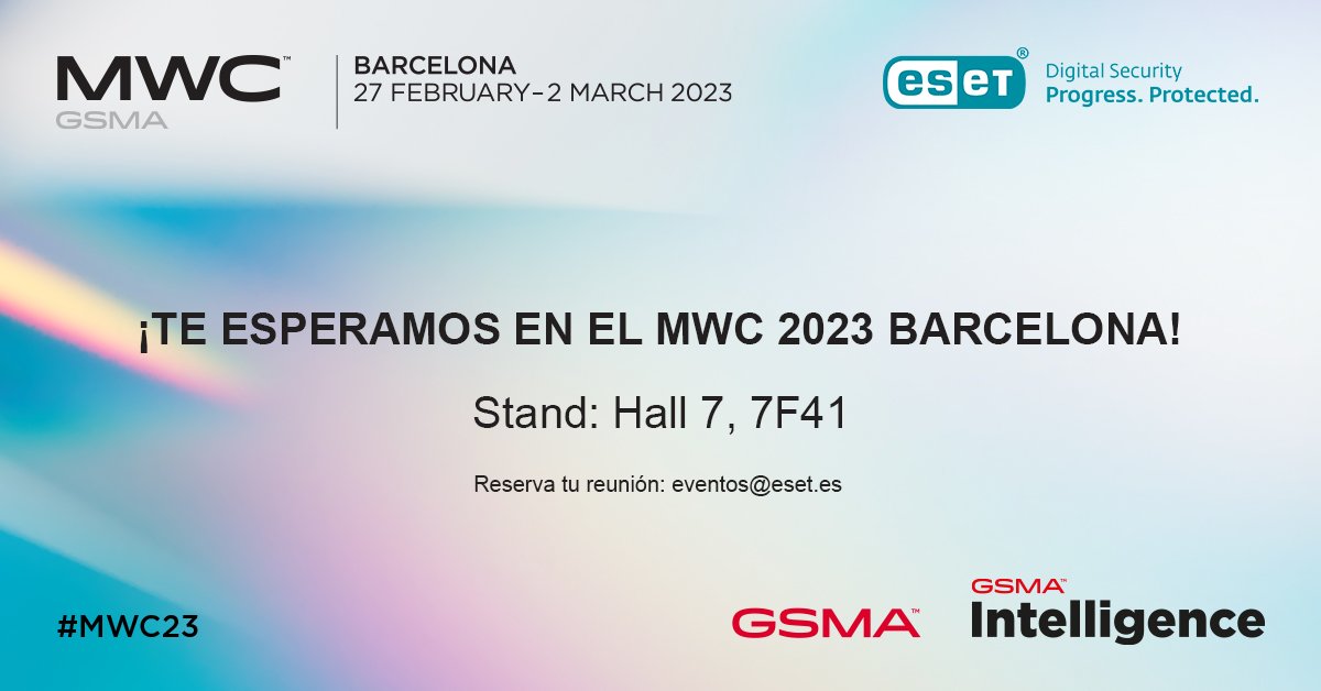ESET_ES's tweet photo. #MWC23 #ESET https://t.co/weRoClKP2O
