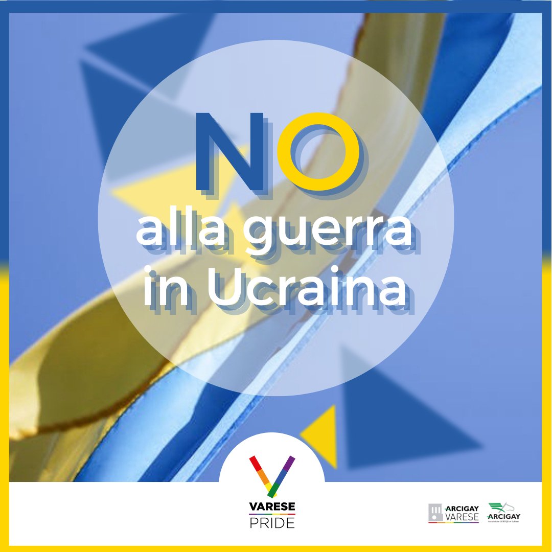 varesepride's tweet photo. 24 febbraio 2022 - 24 febbraio 2023
A un anno dall'inizio della Guerra, ancora una volta, il Varese Pride dice NO alla Guerra in Ucraina 🇺🇦
#ukraine #varesepride https://t.co/X9yvyGx5AN