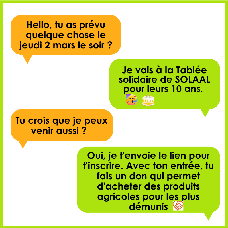 [SAVE THE DATE] Ensemble, activons la solidarité agricole !
Rejoignez-nous à la Tablée solidaire le jeudi 2 mars à partir de 19h15 au <a href="/Salondelagri/">Salon International de l'Agriculture</a> 
▶️Inscription obligatoire : bit.ly/3SrauID
#DonAgricole #SIA2023